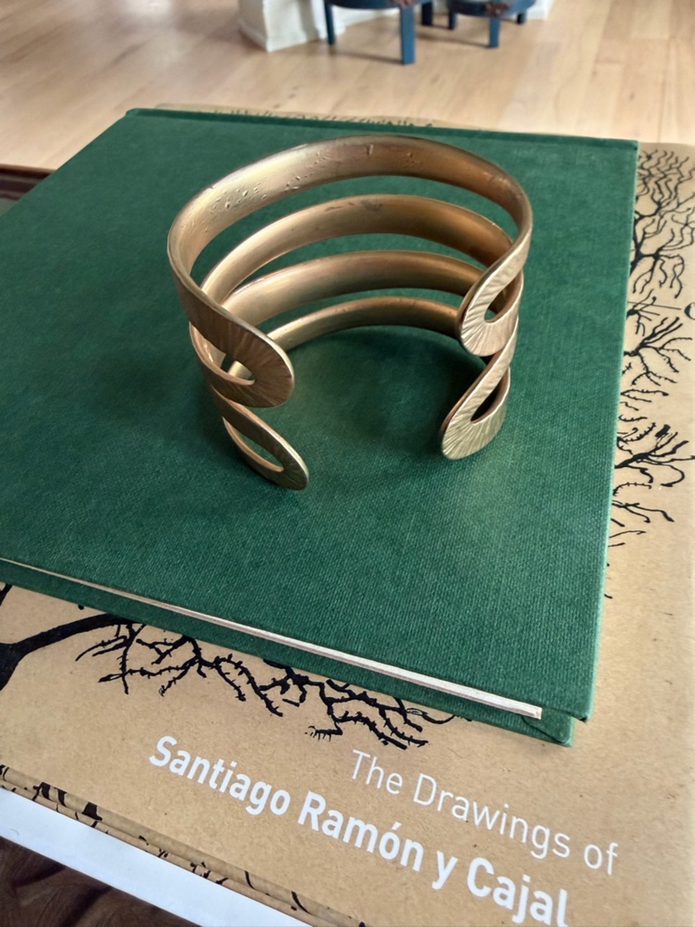 Brushed Gold Open Cuff Bracelet